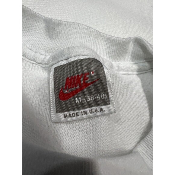 90s Nike X Navy White Single Stitch Graphic T Shirt Sz M - Picture 4 of 10